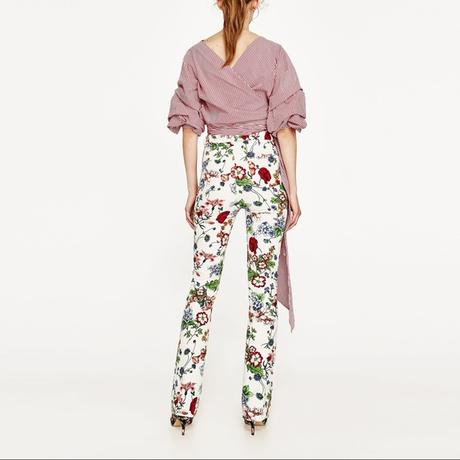 Floral nohavice zn, zara sadnú vel. s-m, zara,s