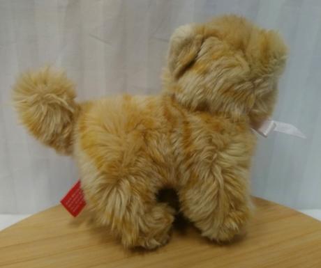 Plyšová hnedá mačka so srdiečkom, pia pia, 19 cm, 