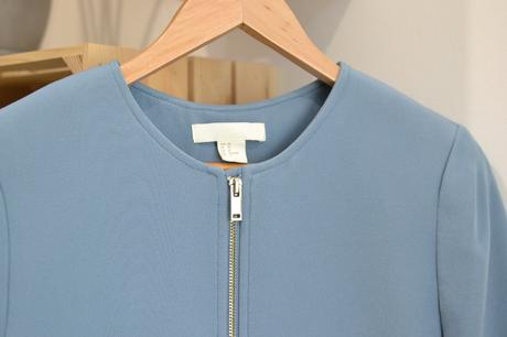 Svetlomodrý prechodný kabát 40, h&m,40