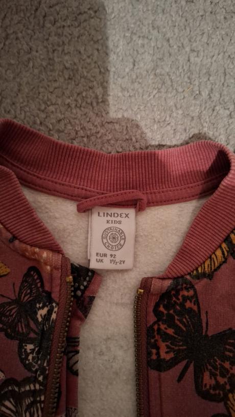 Mikina s motýlikmi na zips, lindex,92