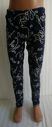 Dievčenské tmavo modré legíny so vzorom, blu kids, 152