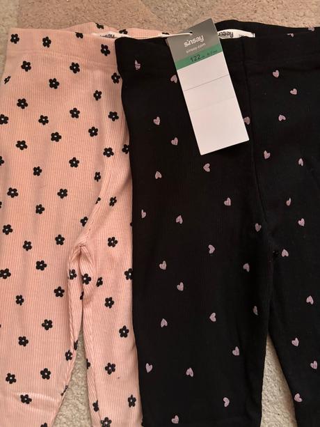 2x nove rebrovane leginy sinsay 122, sinsay,122