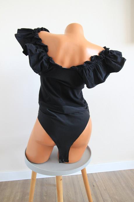 Čierny bavlnený body top, zara, zara,l