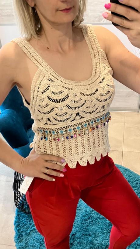 Dámsky háčkovaný top, l / m / s