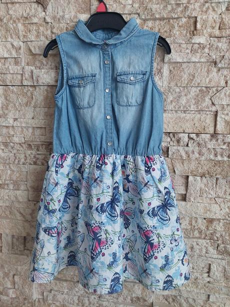 Šaty s motýlikmi 128, dopodopo,128