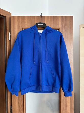 Dámska modrá mikina na zips xs, xs