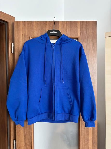 Dámska modrá mikina na zips xs, xs