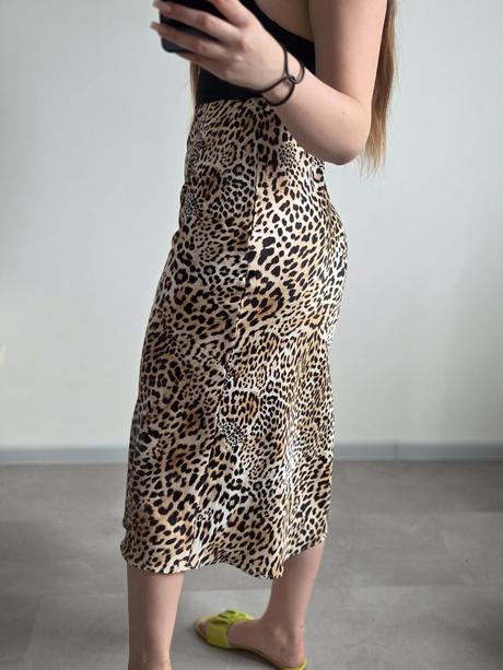 Zara leo midi sukňa xs/s, zara,xs