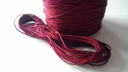 Shamballa šnúrka nylonová 1 mm - vínová, 