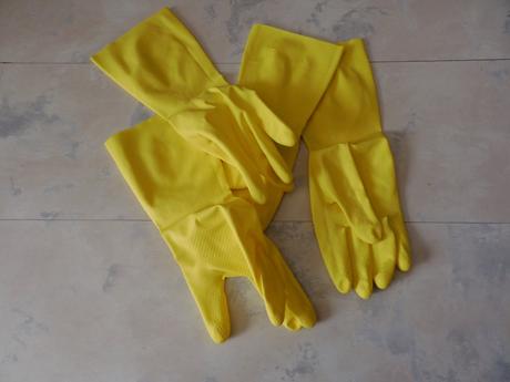 Vysoké protišmykové gumené rukavice / 2 páry,