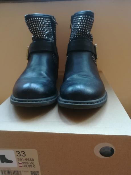 Kotníkové čižmy prechodné, baťa,33