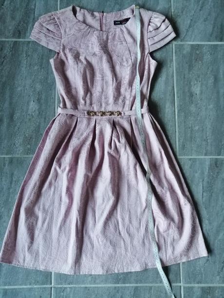 Ružové sviatočné šaty s 3d vzorom,v170/36, 170