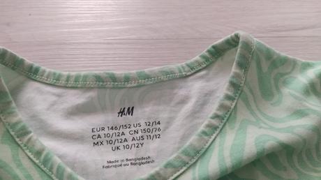Bledo zelené tričko veľ.146-152, h&m,146