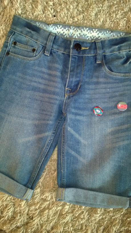 3/4 riflove kratasy denim 140/146/152/158, h&m,146