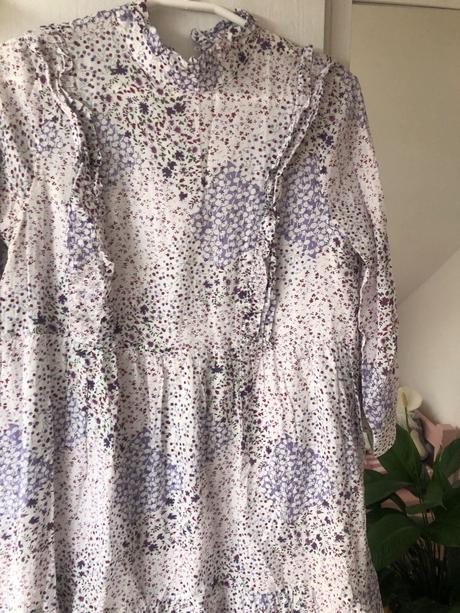 Jarné šaty kvetinkové/ jarné biele šaty kvetinkové, h&m,xs