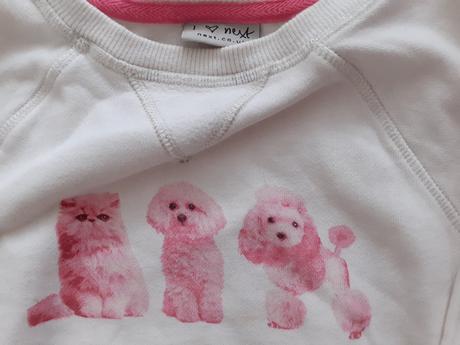 Biely pulover s obrazkom pre dievca, next,110