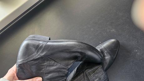 Celo kožené čižmy na rovnej podrážke, 39