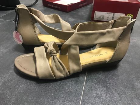 Letné koženné sandále, marco tozzi,41