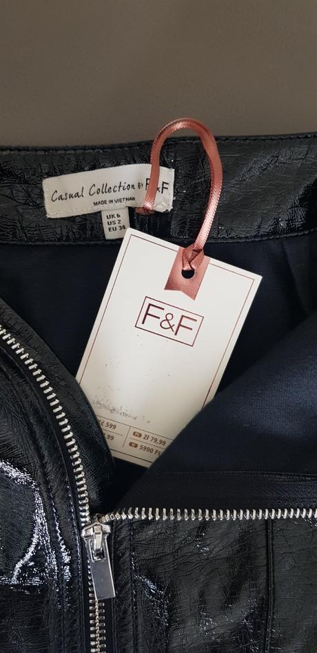 Koženková sukňa, f&f,34