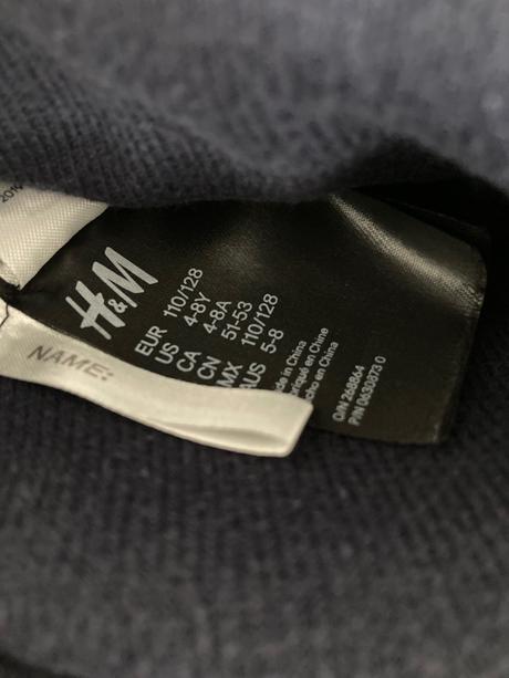 Modrá čiapka s motívom, h&m,110