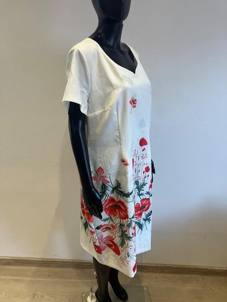 Dámske elegantné šaty kvetované (xxxl), xxxl