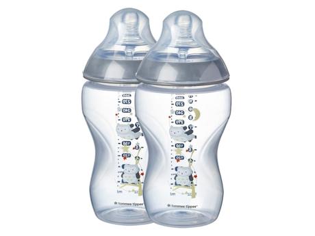Tommee tippee c2n fľaša šedá 3m+, 2x340ml., tommee tippee