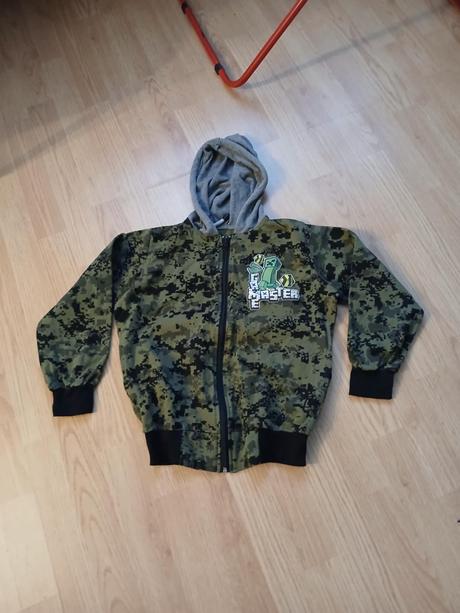 Mikina maskáč na zips 134, 134