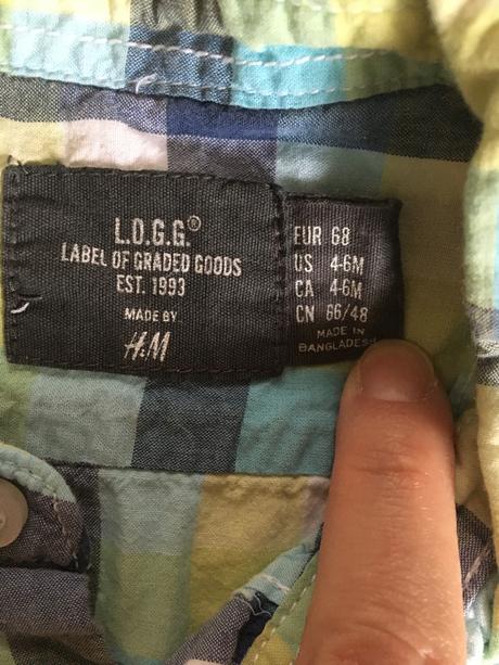 Frajerská košeľa logg/h&m 68, l.o.g.g.,68