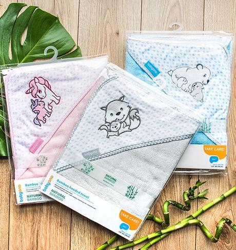Babyono 345/01 bambusová osuška s kapucňou ružová, 