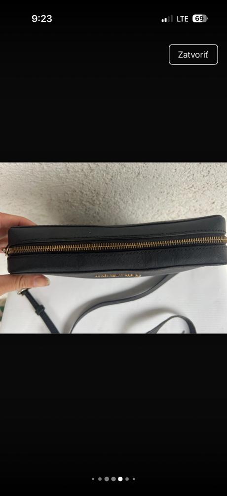 Cierna kozena michael kors kabelka crossby koza, michael kors
