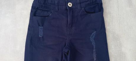 Nohavice farba tmavá modrá, 128