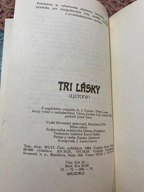 Tri lásky a.j. cronin,
