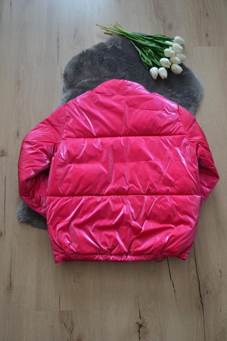 Žiarivo ružová lesklá puffer bunda original marine, original marines,146