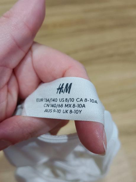Biele tričko, h&m,134