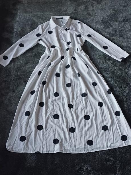 Bodkovane maxi saty v.xl, xl