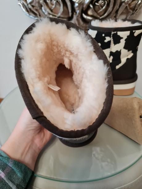 Kožené cizmy s pravou ovcou kozusinou, 36 / 37