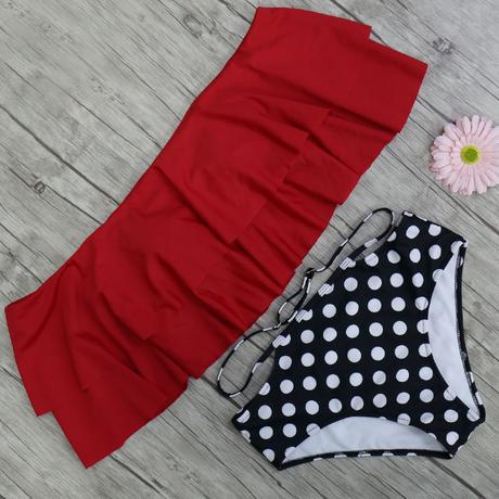 Plavky dot red, xl