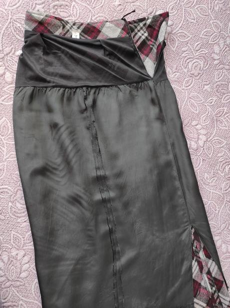 Károvaná maxi sukňa, veľ. s, 36