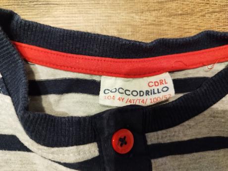 Tričko s dlhým rukávom zn. coccodrillo v. 104, coccodrillo,104