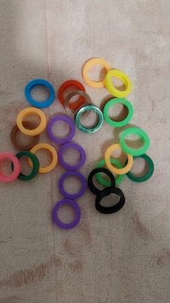 Farebné označovače na kľúče - 10 kusov,