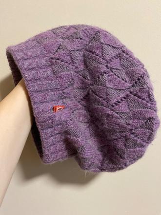Fialová zateplená čiapka,