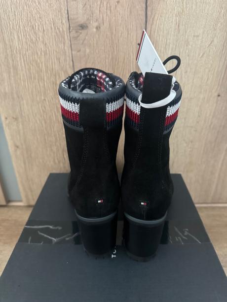 Kožené čižmy tommy hilfiger, tommy hilfiger,39