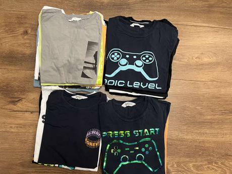 Rozne tricka 15ks, h&m,146