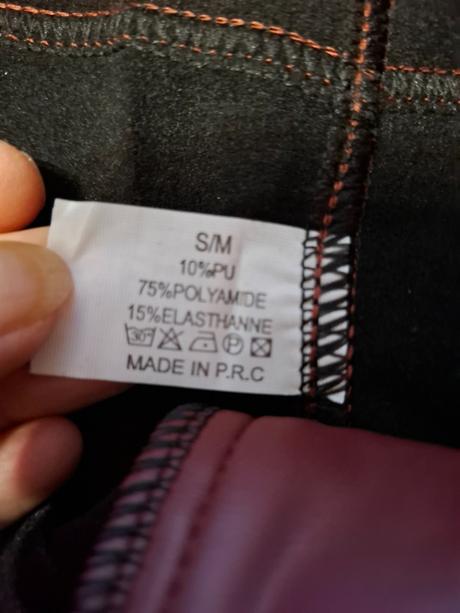 Zateplene koženne nohavice s/m, s