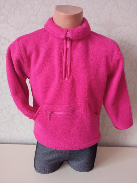 Dievčenská ružová flísová mikina (18-24 mes.), 92