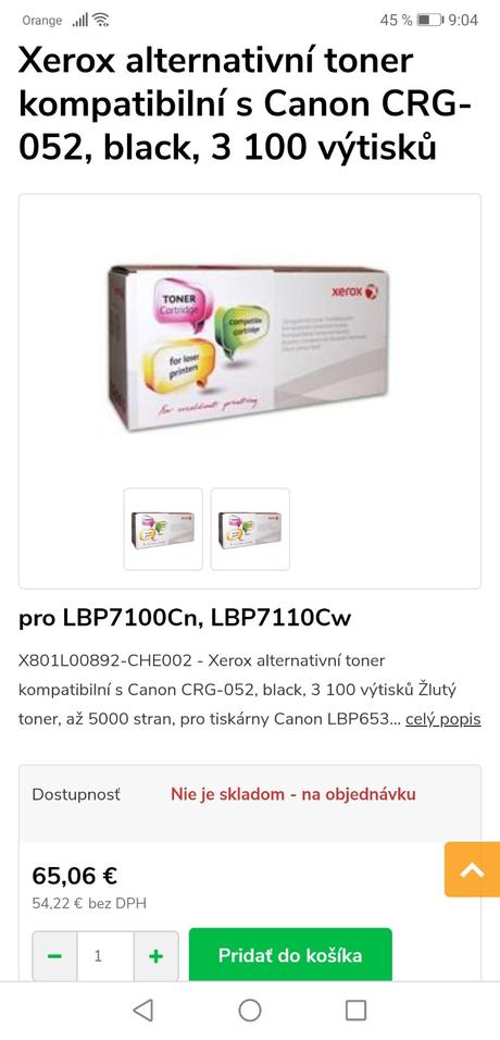 Canon crg-052 toner, canon