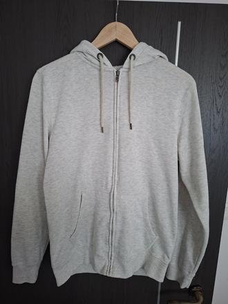 Šedá prskaná mikina na zips, m