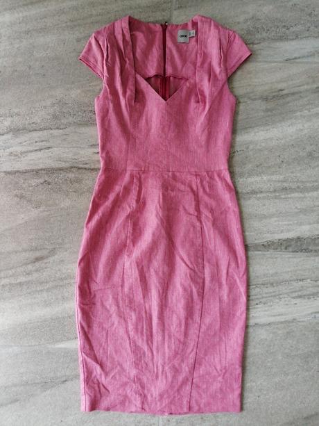 Ružové šaty asos s ľanom, v34, 34