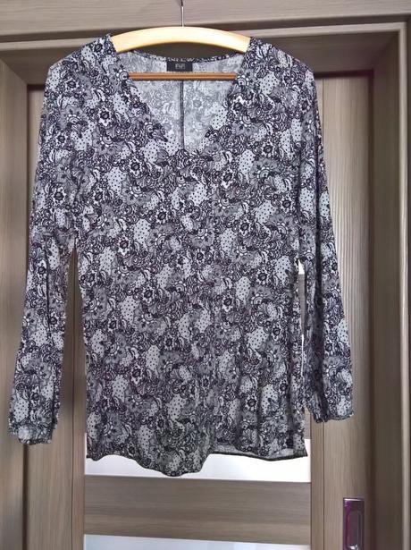 Blúzka čiernobiela, f&f,38