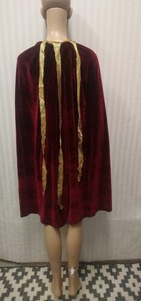 Kostým bordovo zlatý zamatový plášť, univerzálny,
